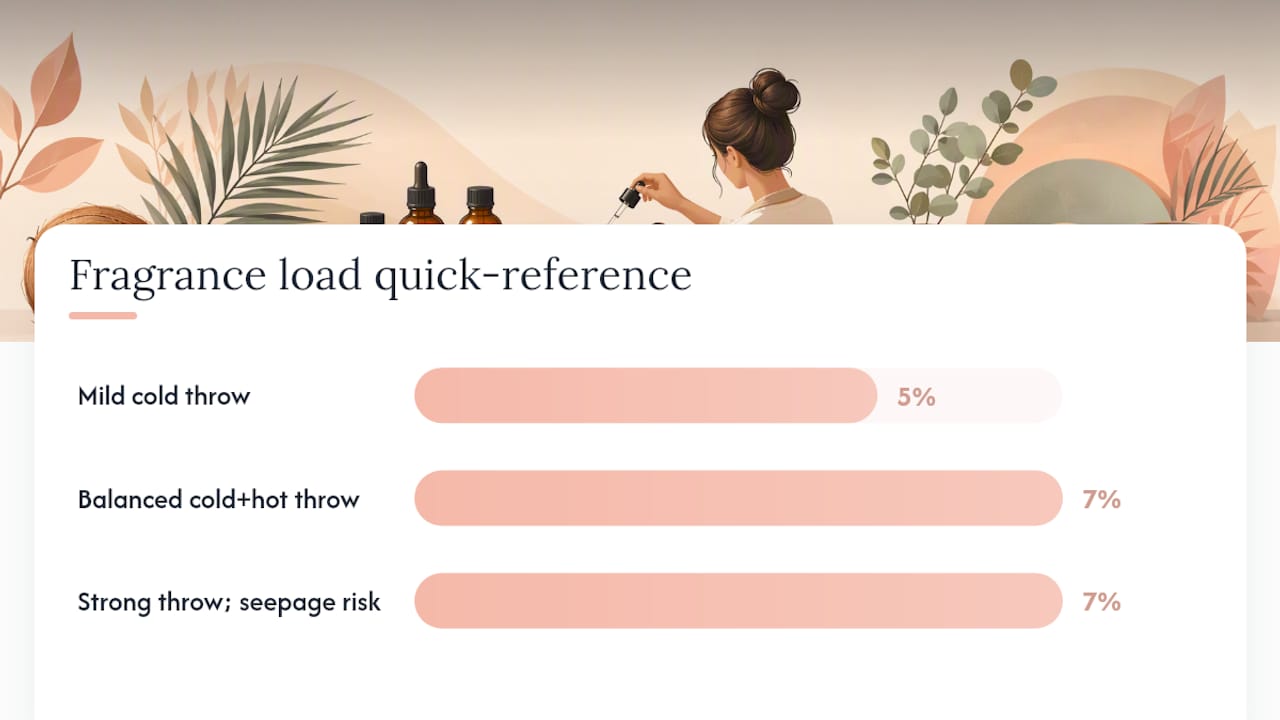 Diagram of fragrance load effects on candle scent performance