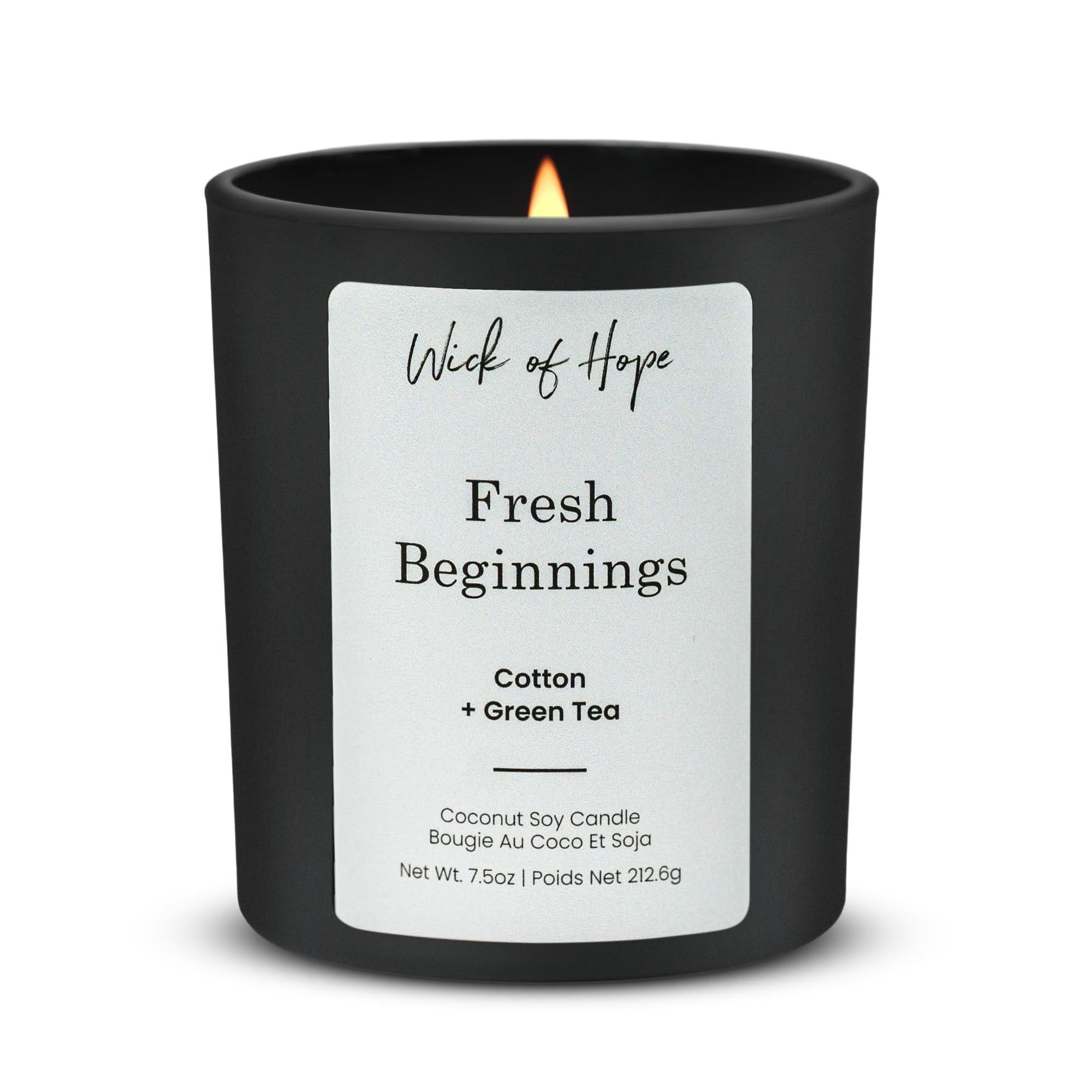 Fresh Beginnings Candle | Cotton + Green Tea