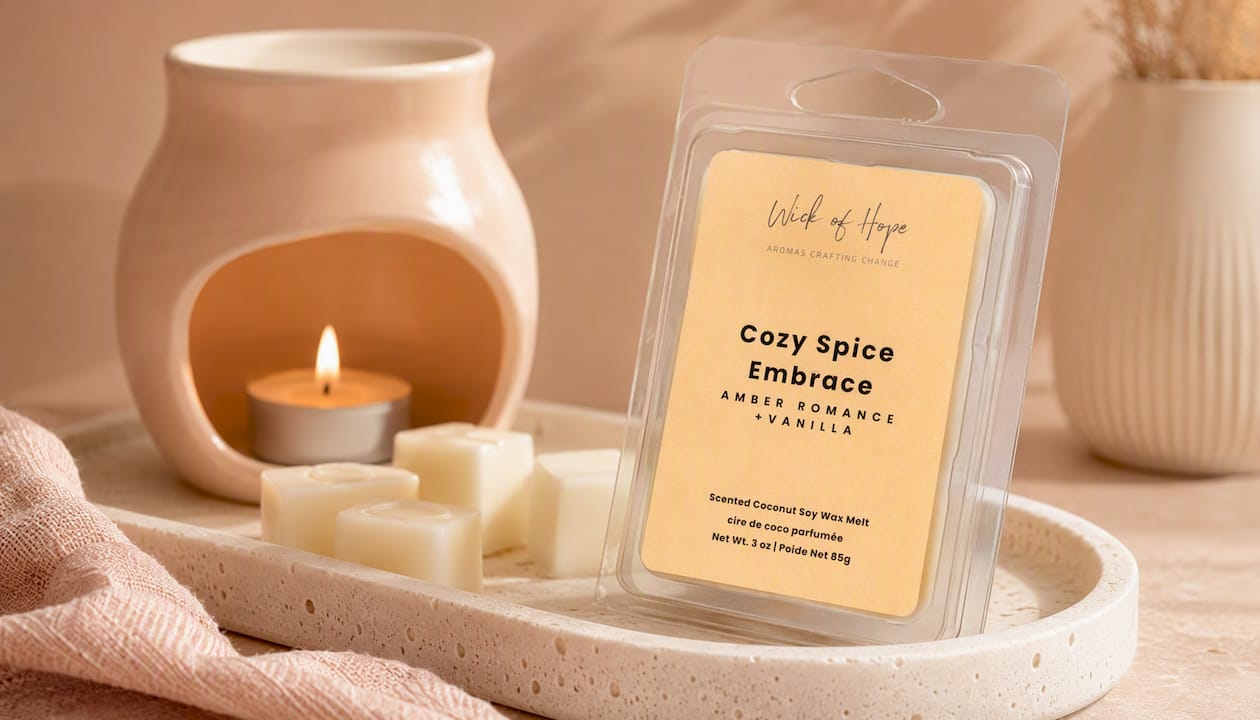 Cozy Spice Embrace Wax Melt | Amber Romance + Vanilla