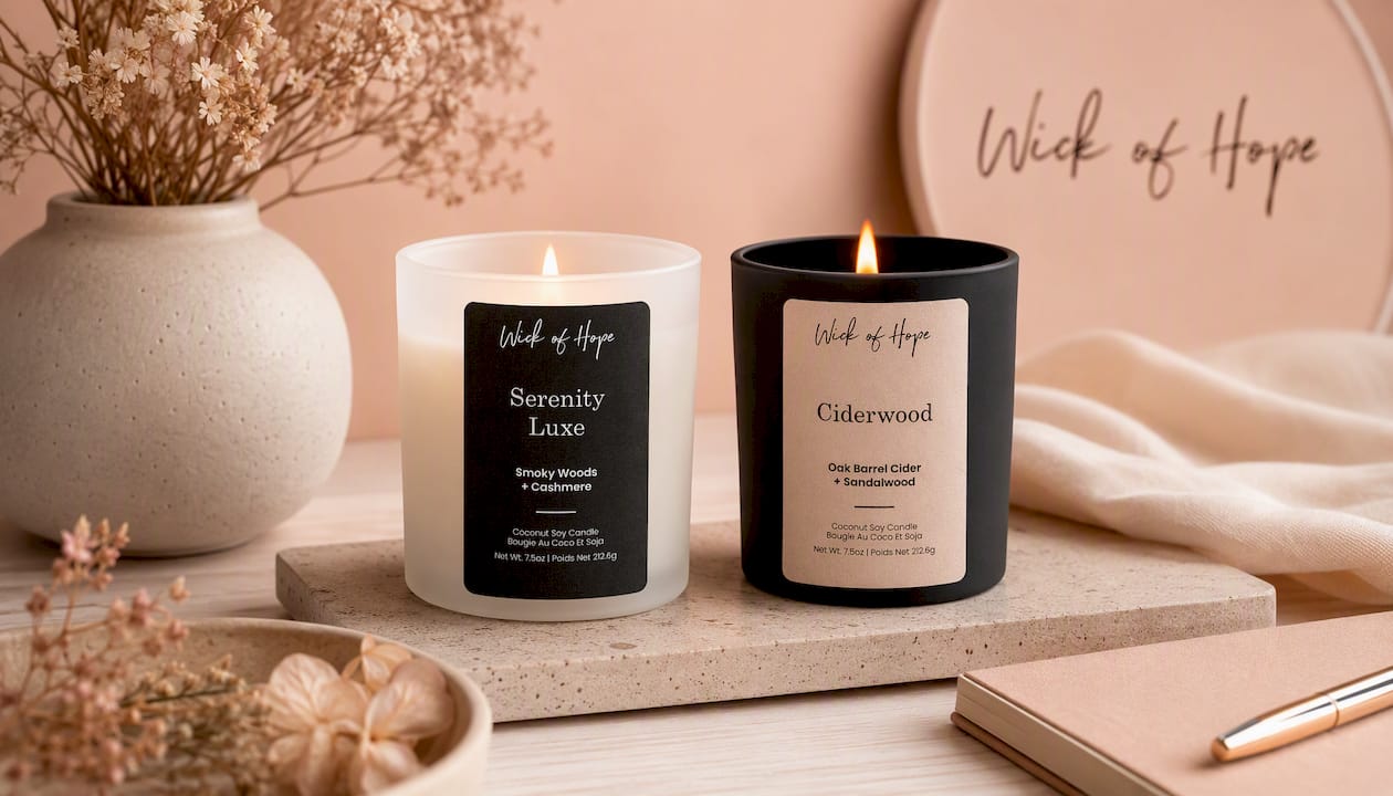Serenity Luxe Candle | Smoky Woods + Cashmere