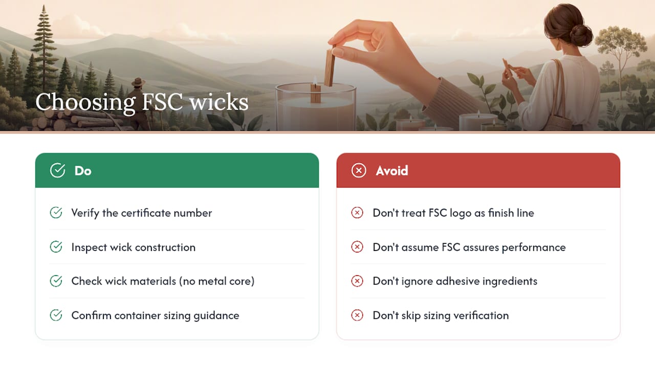FSC Certified Wicks: What to Look For and How to Choose — overview diagram