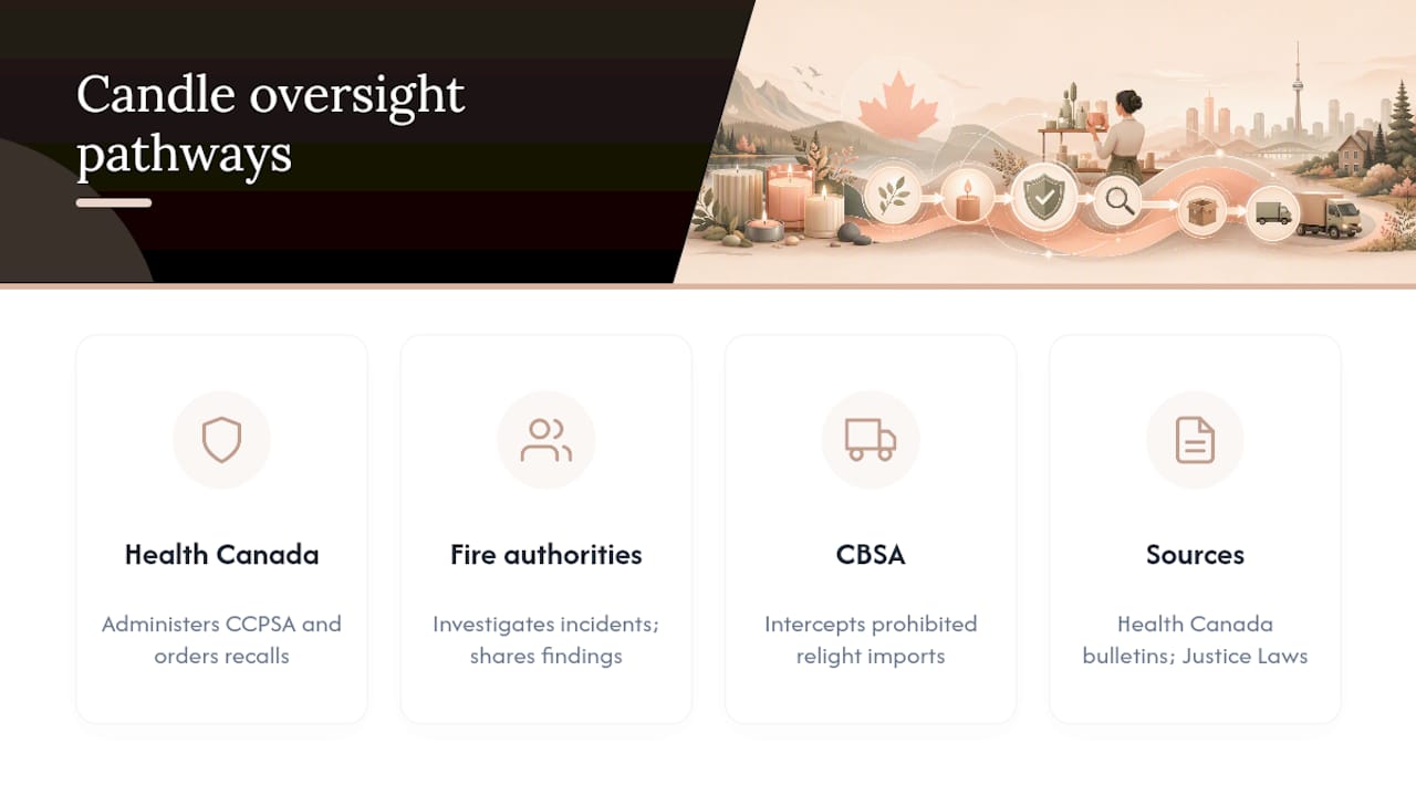 Canadian candle safety oversight pathways