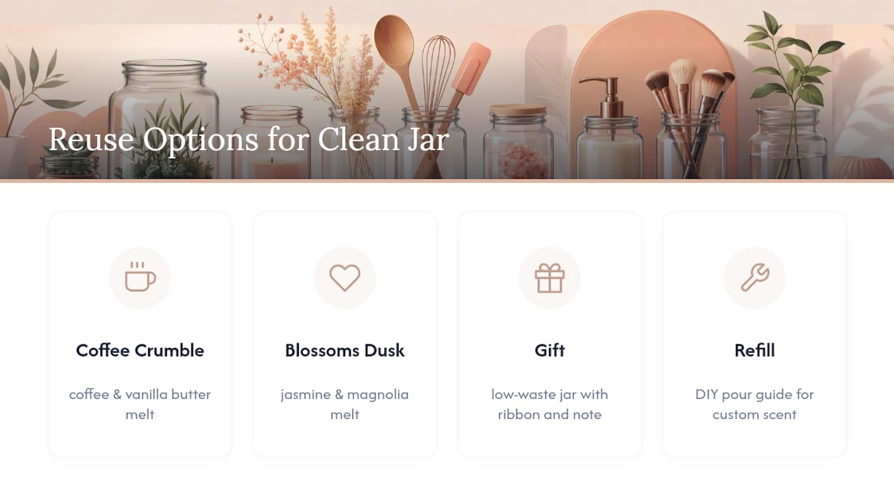 What To Do With a Cleaned Candle Jar — overview diagram
