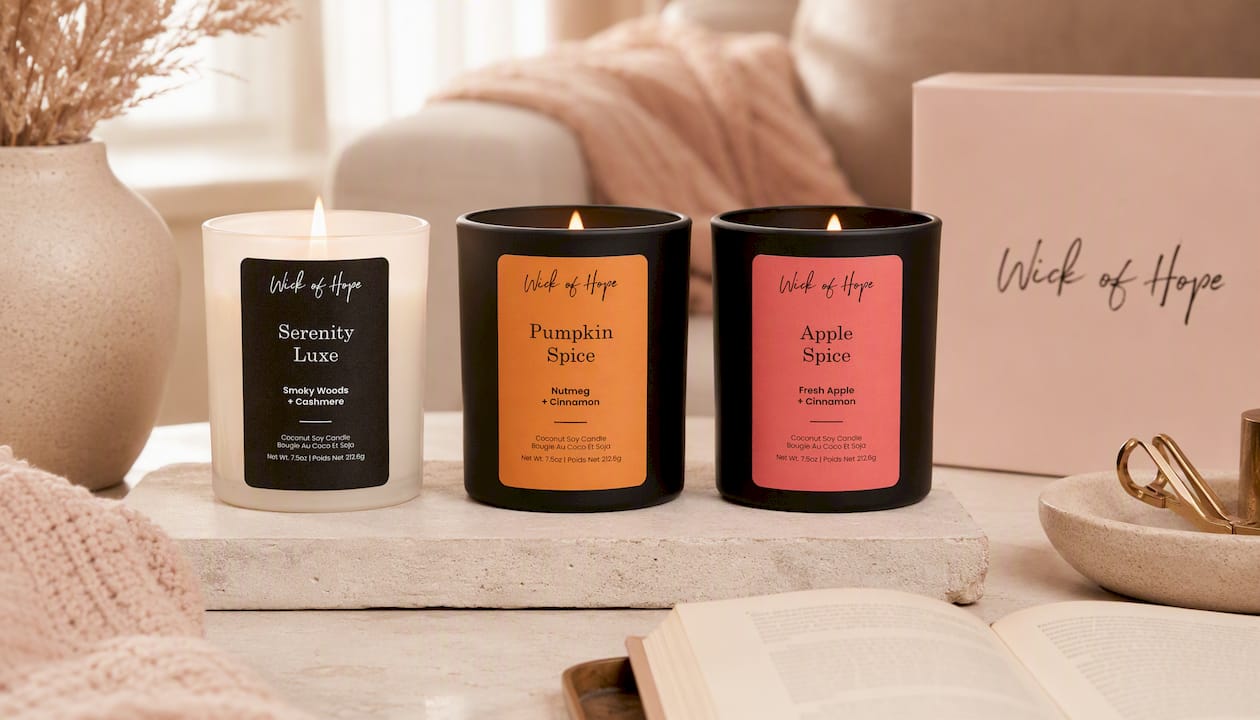 Serenity Luxe Candle | Smoky Woods + Cashmere