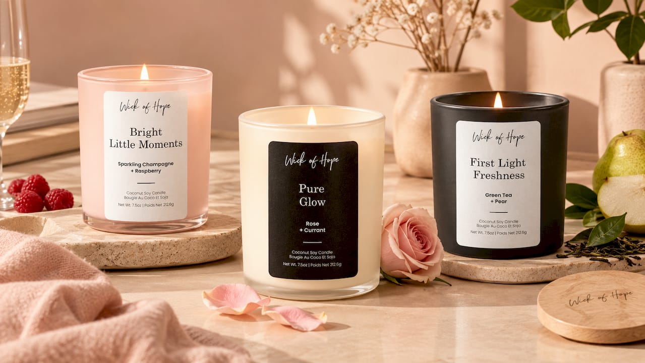 Bright Little Moments Candle | Champagne + Raspberry