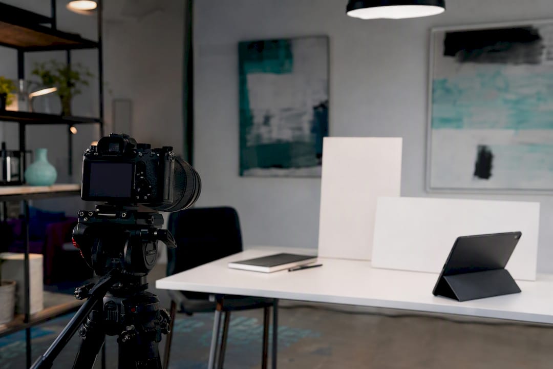 Camera setup ready for AI demo recording