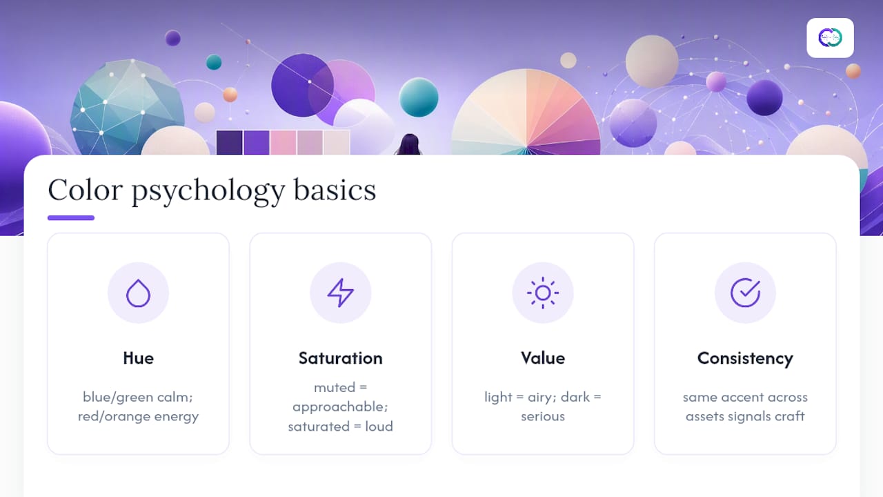 The Psychology Behind Portfolio Color Choices — overview diagram