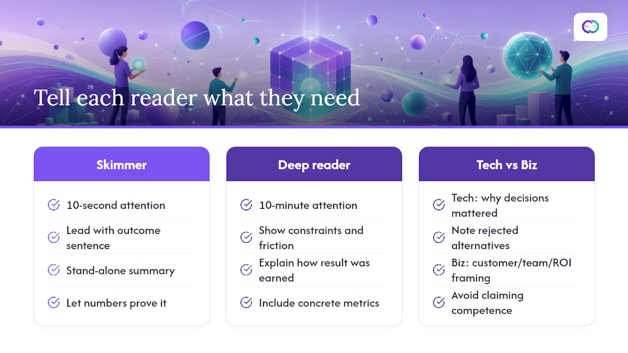 Storytelling Tips for Reaching Different Kinds of Readers — overview diagram