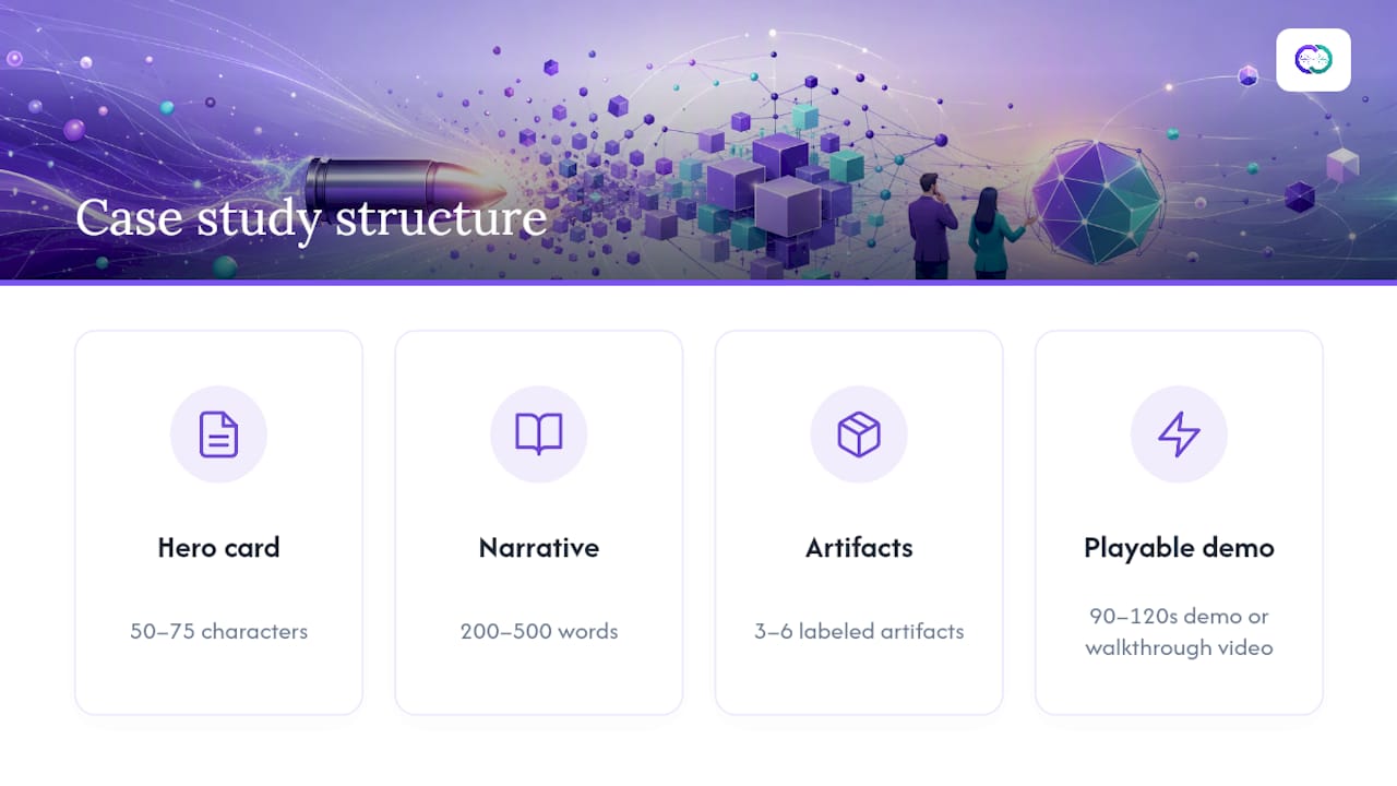 Interactive case study structure and recommended ranges
