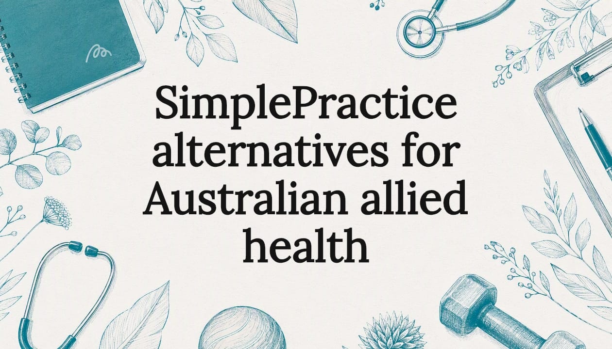 Decorative illustrated title card with health tools