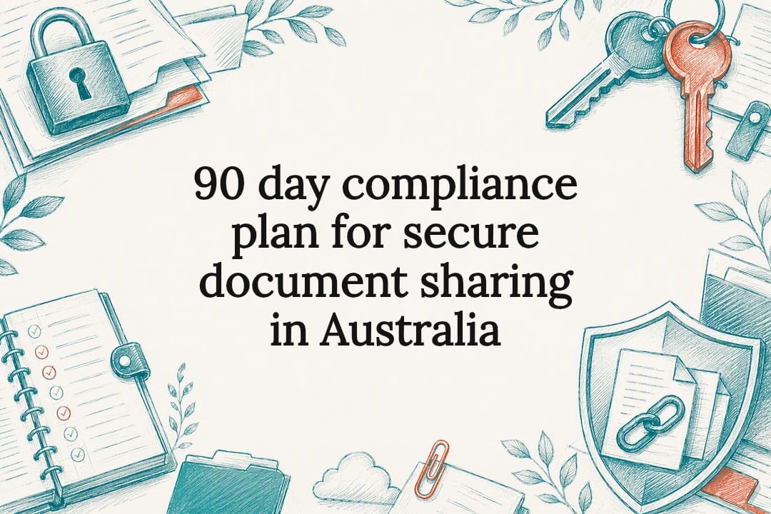 Secure document sharing title card