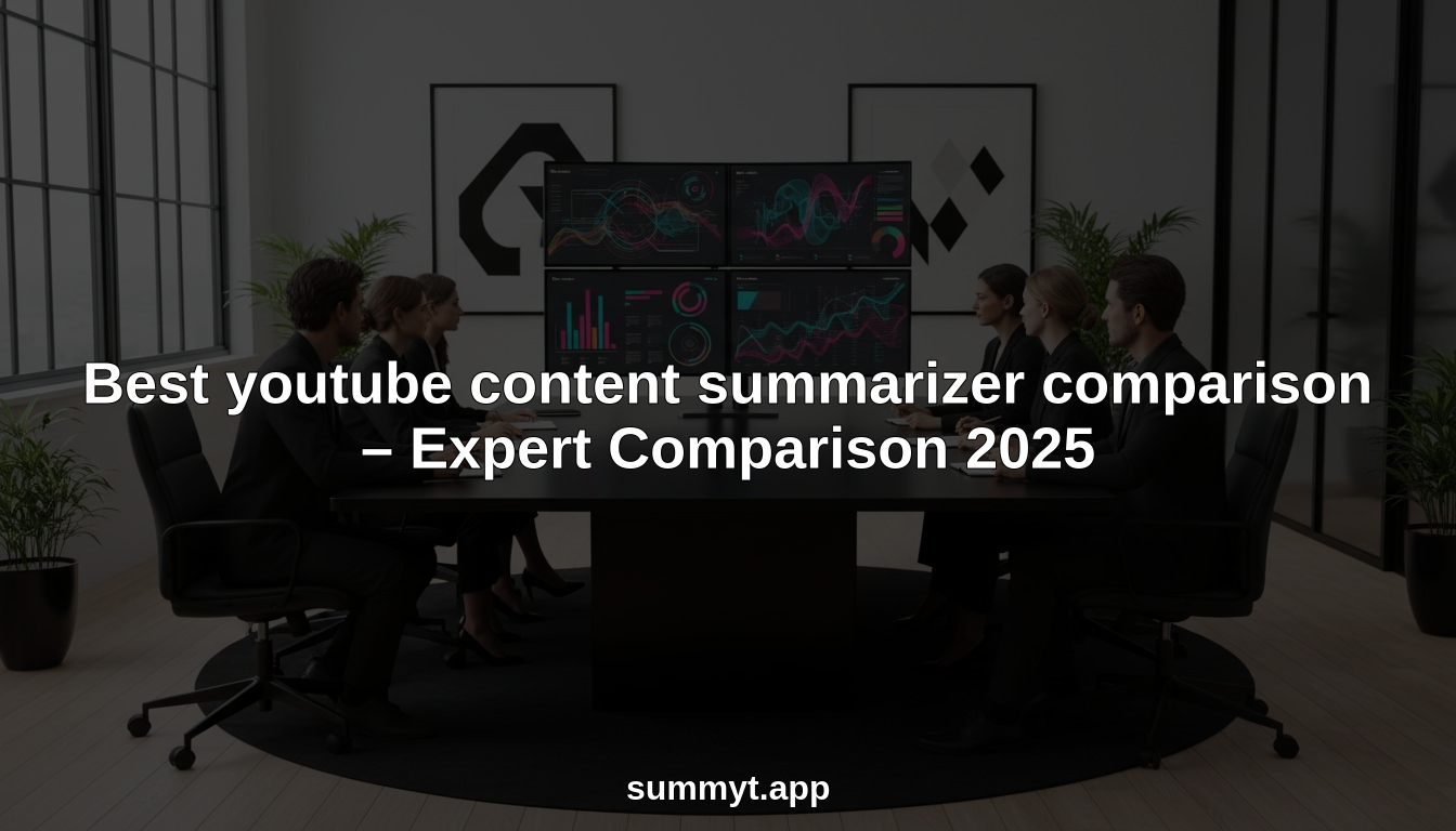Best youtube content summarizer comparison – Expert Comparison 2025
