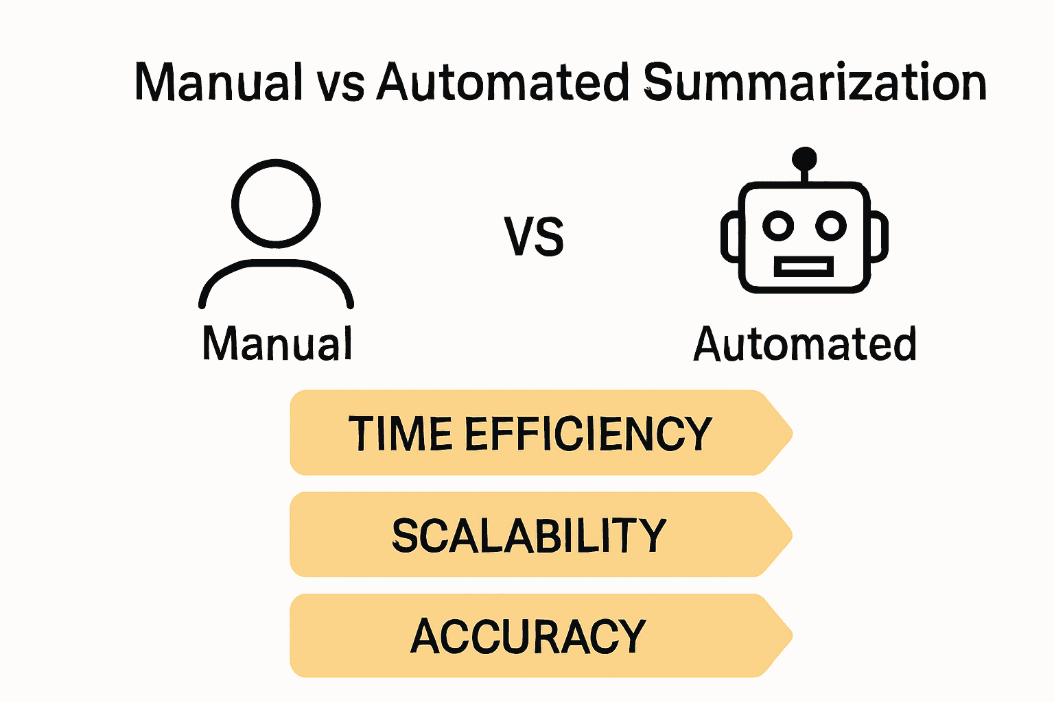 Infographic comparing manual and summary automation benefits
