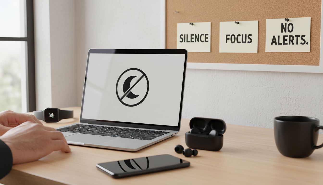 Phone and laptop set to avoid interruptions