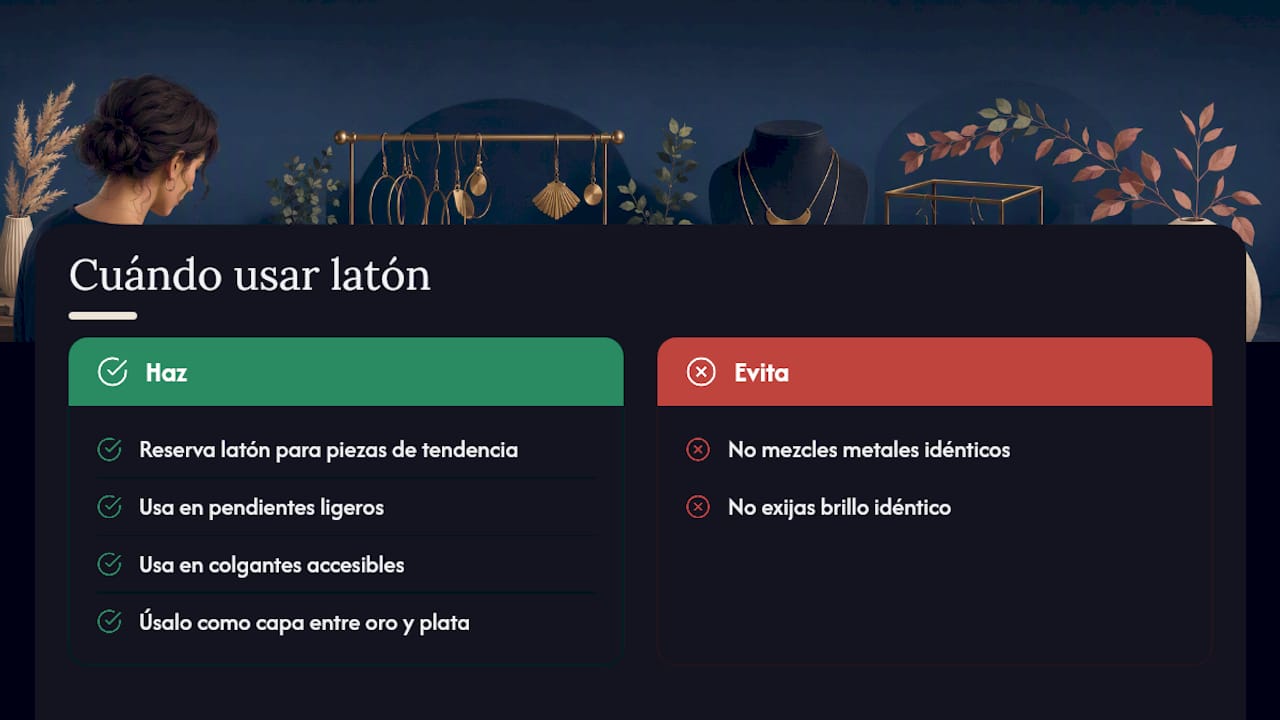 Desde nuestra experiencia: cuándo recomendamos latón — overview diagram