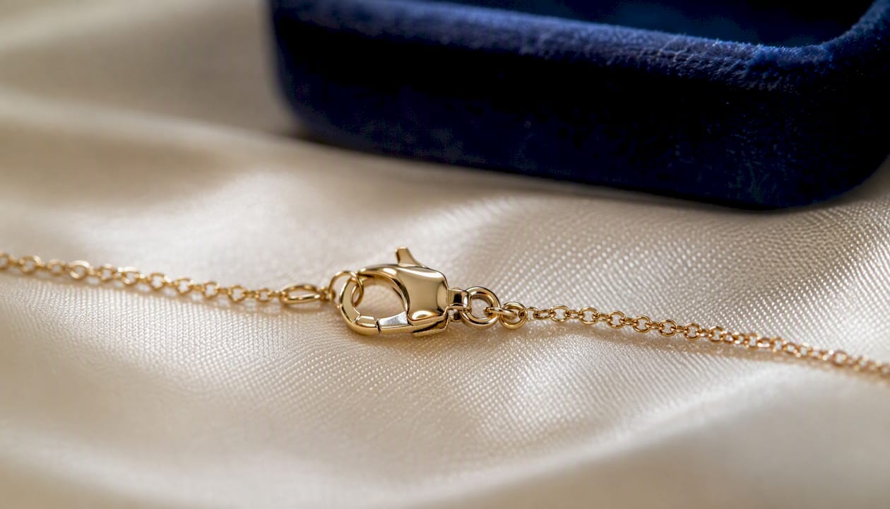 Collar elegante con cierre tipo mosquetón