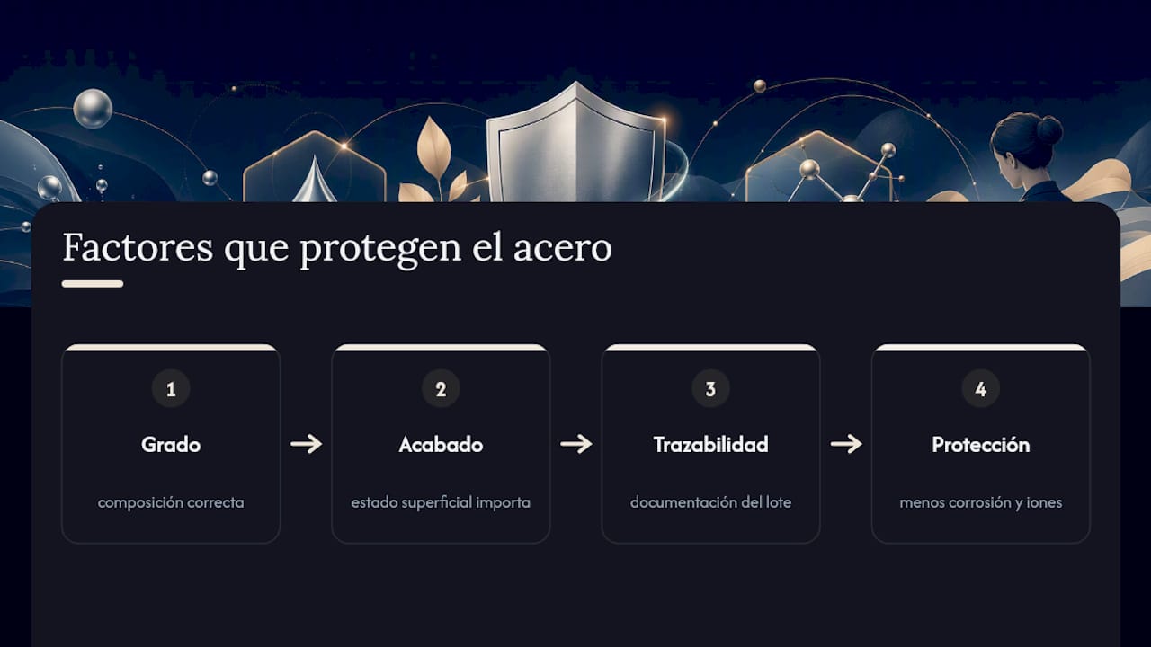 Tres aspectos clave para evaluar el acero en joyería