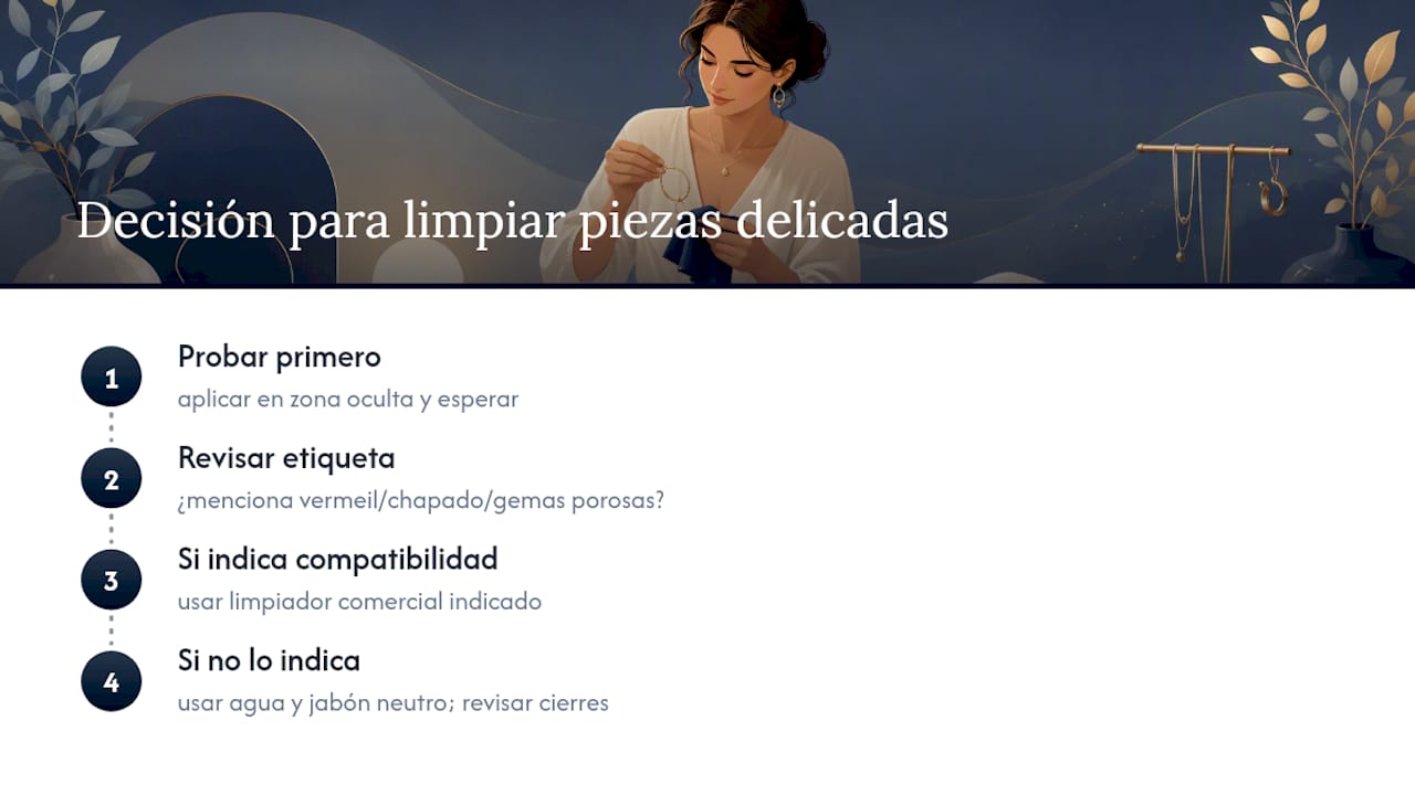 Elección del limpiador adecuado para joyas