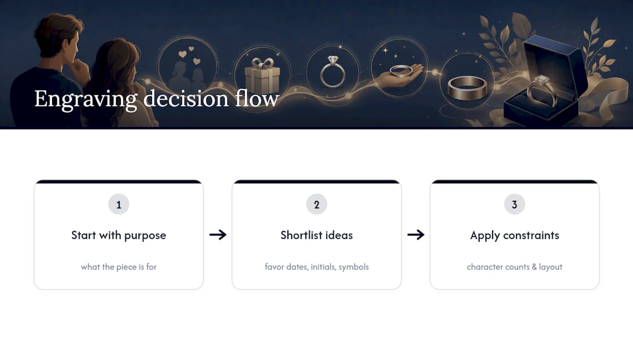 Flow from meaningful ideas to final engraving