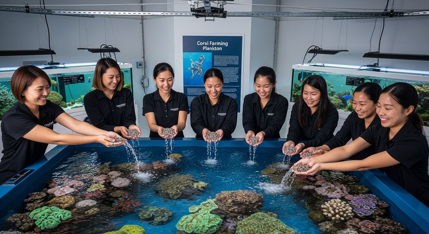 coral farming plankton