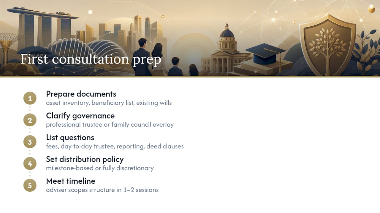 What Should You Bring to a First Trust Consultation? — overview diagram
