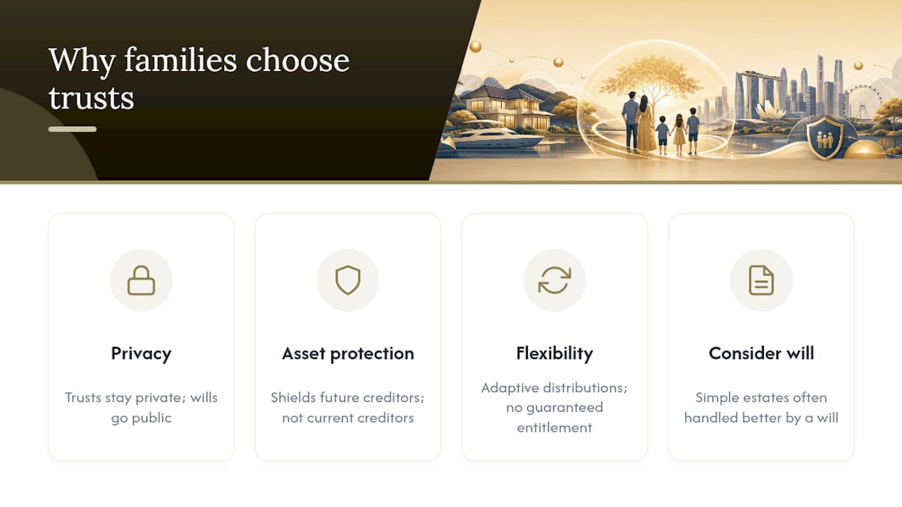 Why Do Singapore Families Set Up Discretionary Trusts? — overview diagram