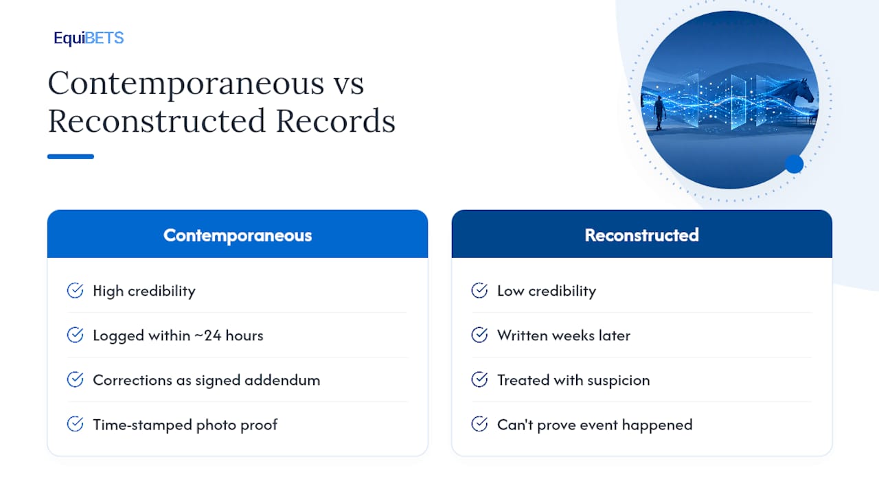 Why contemporaneous records carry more legal weight — overview diagram