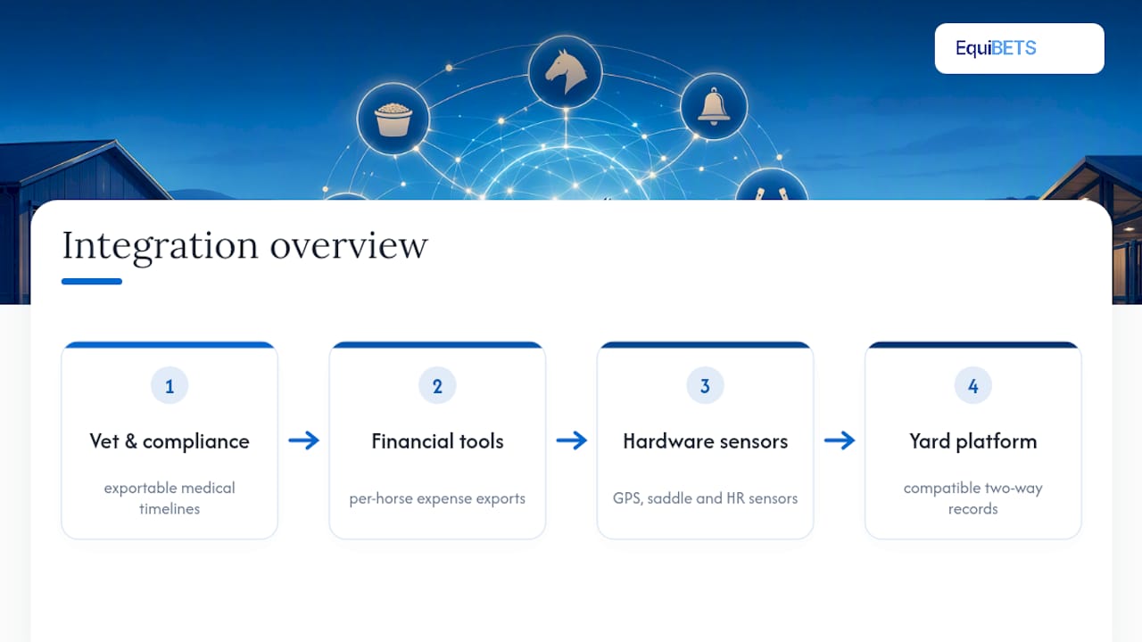 Three equestrian software integration categories