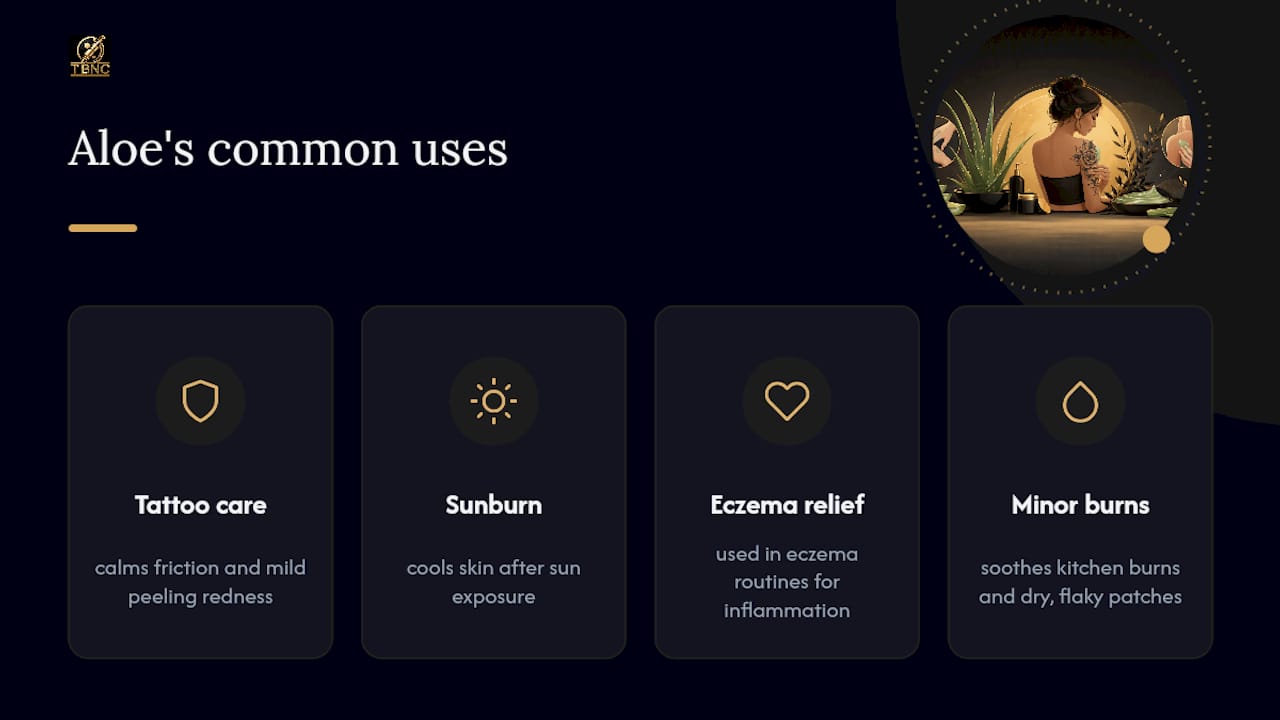 Beyond Healing: Why Aloe Vera Calms More Than Just Fresh Tattoos — overview diagram