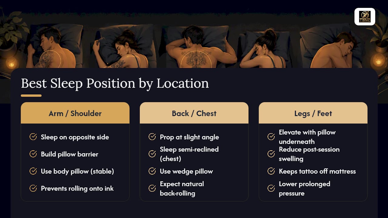 The Best Sleep Position Depends on Where Your Tattoo Sits — overview diagram