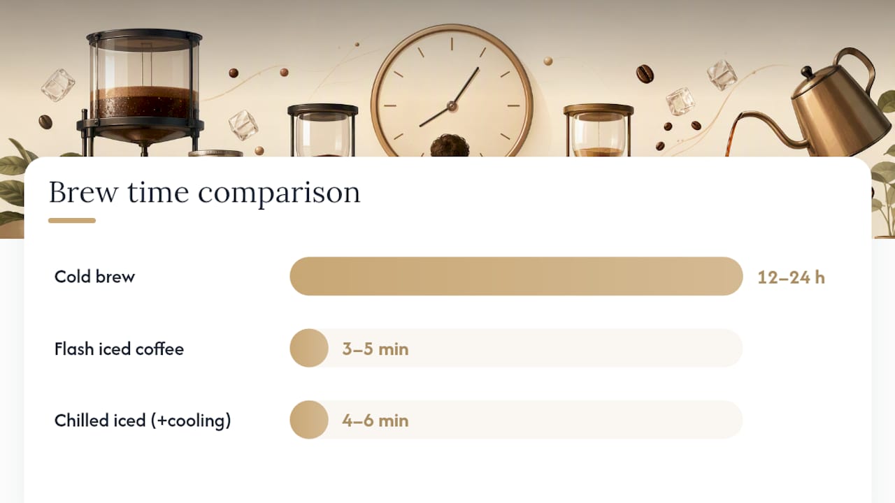 Comparison chart of cold brew and iced coffee methods