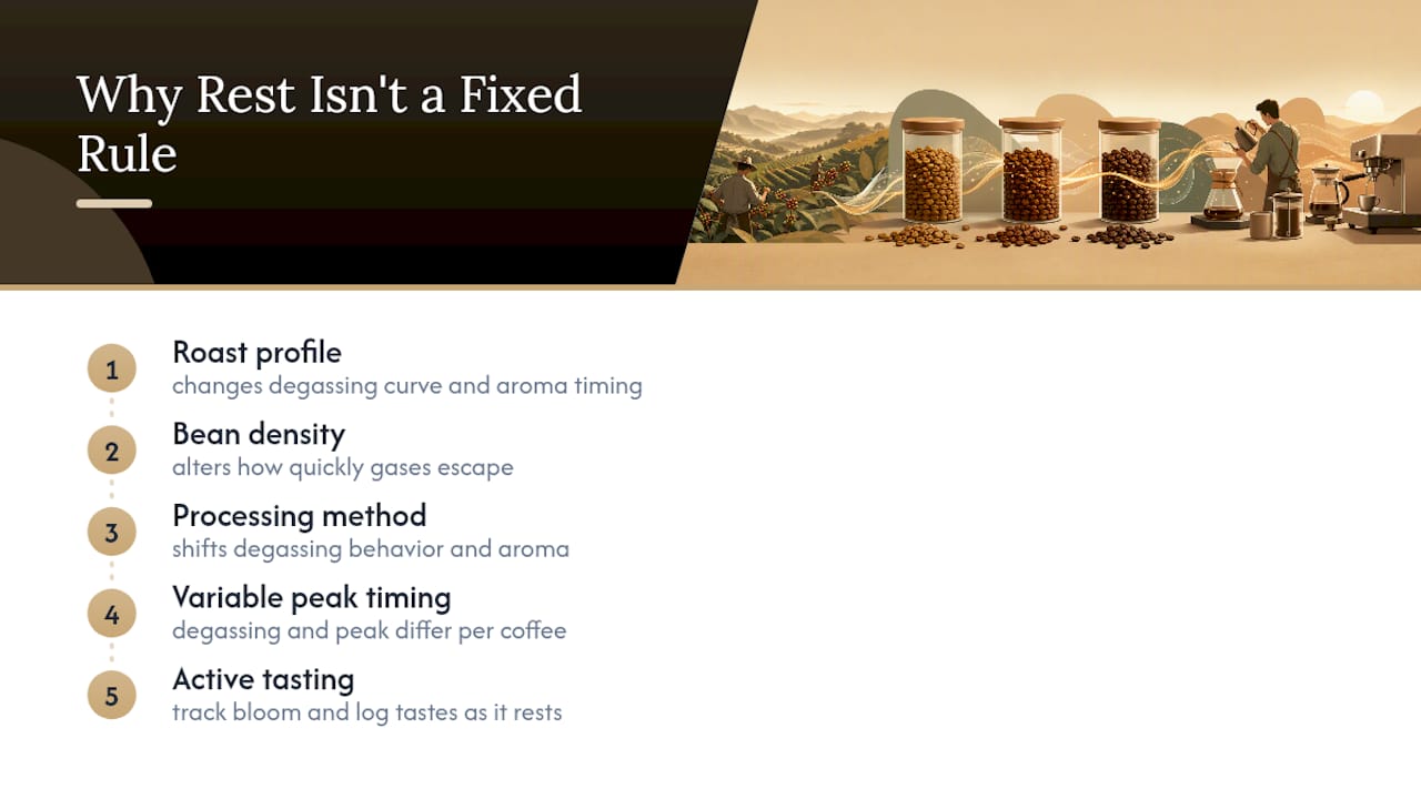 Three factors affecting coffee resting time