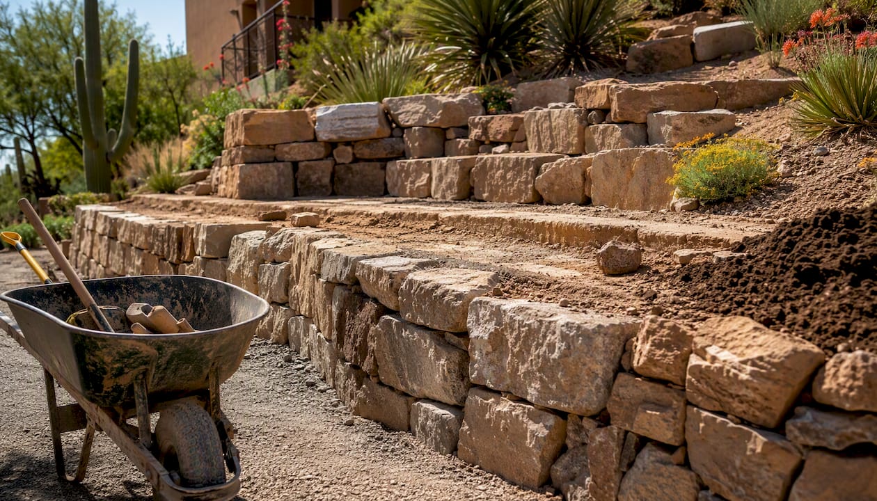 Terraced Retaining Walls: Design Rules and DIY vs. Pro
