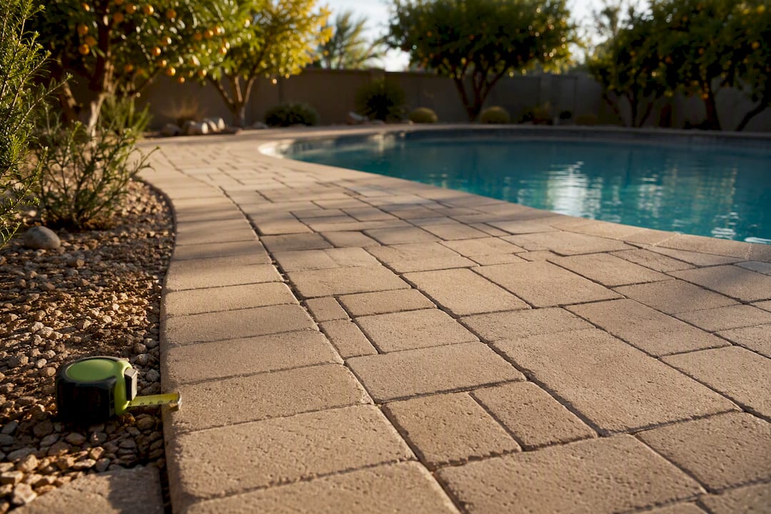 Estimate a 500 sq. ft. Pool Deck in Tucson: Paver Costs and Bid Items