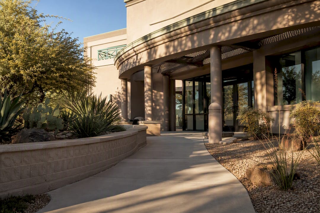 Generic municipal permit office entrance