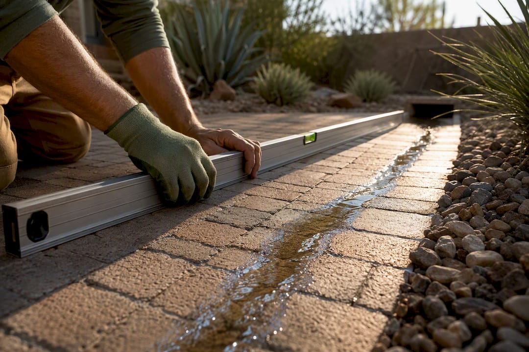 Homeowners: Test Slope and Outlet First for Paver Patio Drainage