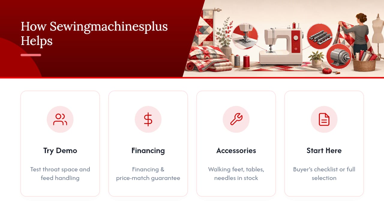 How Sewingmachinesplus Can Help — overview diagram