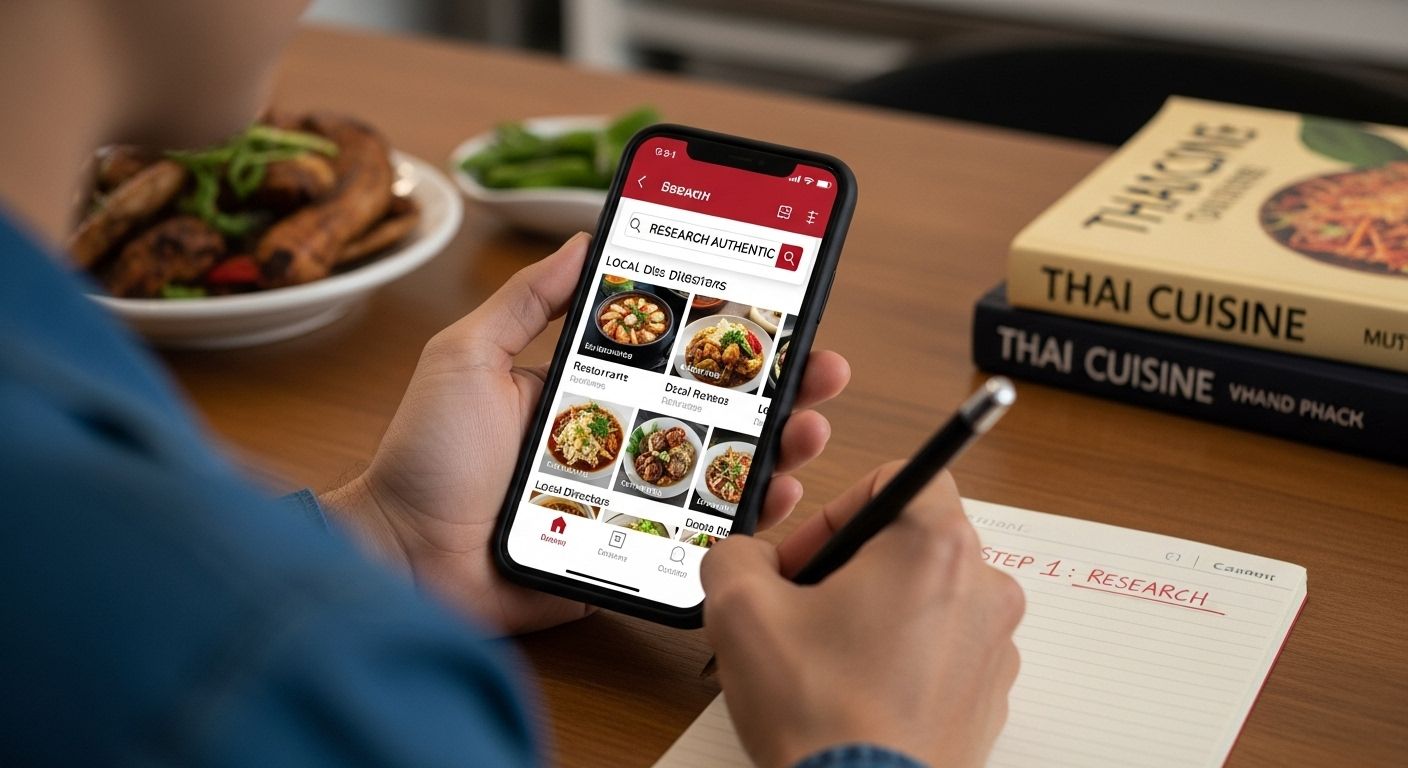 how to order thai food research step