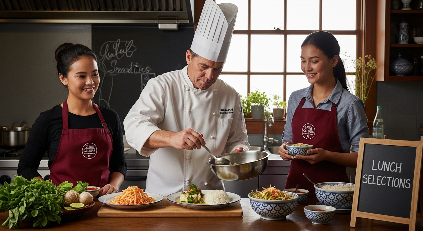 making Thai lunch special kitchen