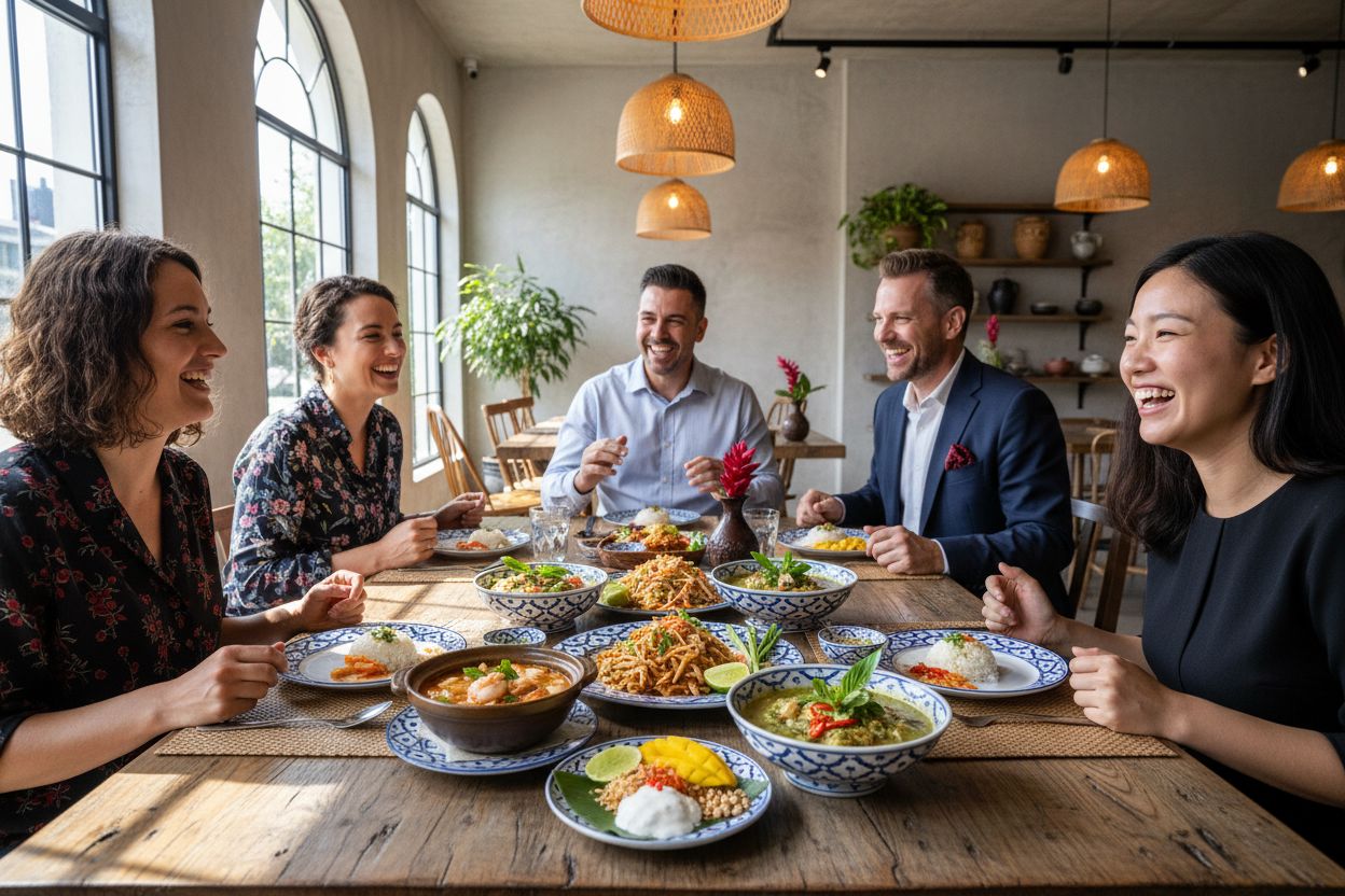 best thai dishes, authentic Thai cuisine, food sharing