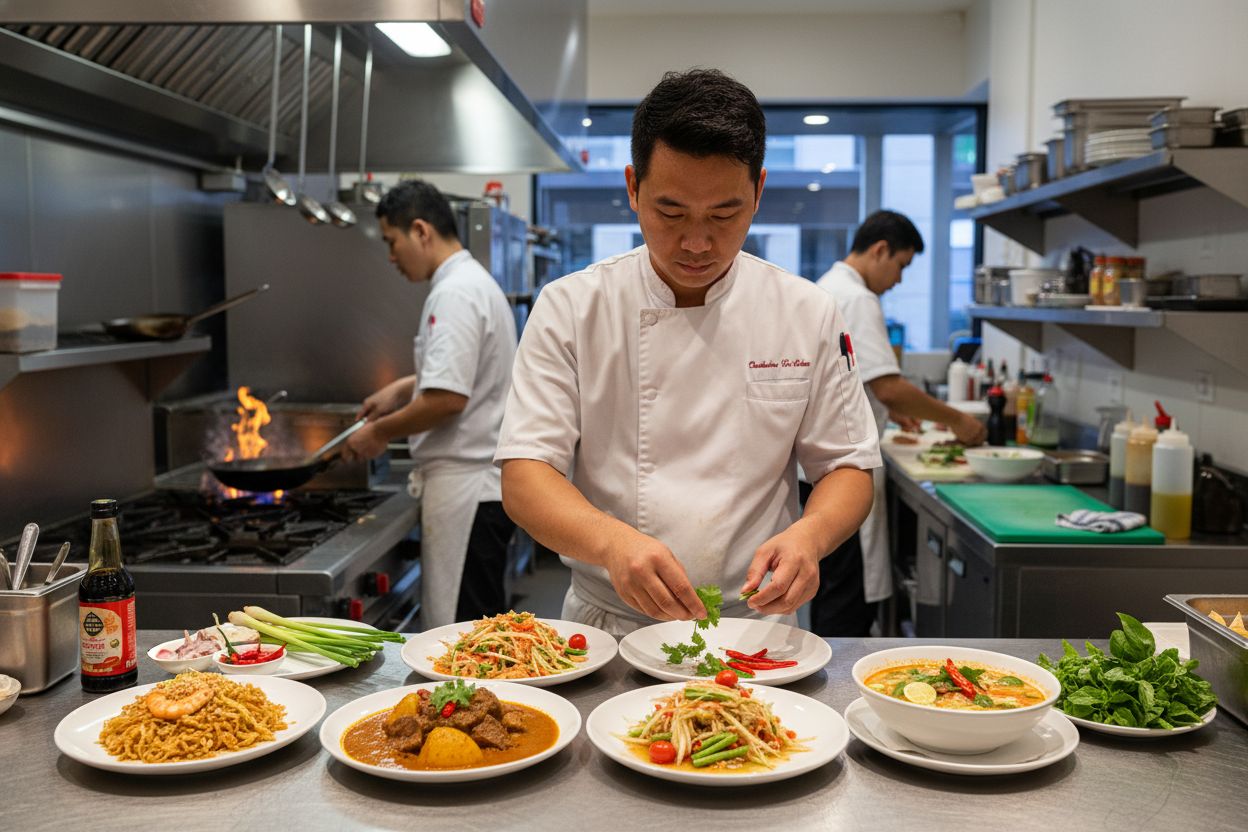 Thai kitchen plating