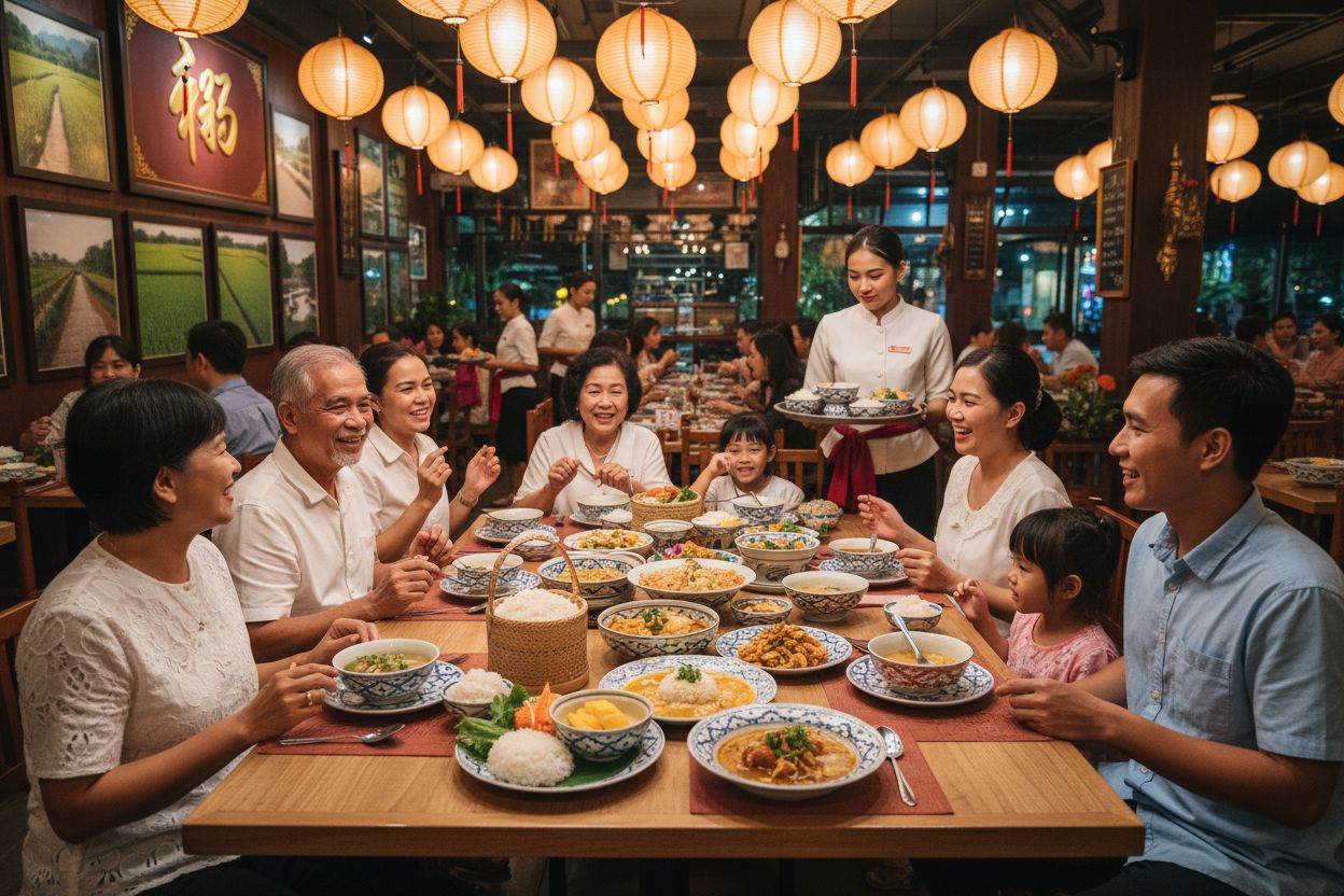 Thai rice family meal