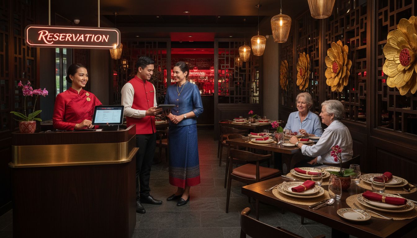 Modern Thai restaurant dinner