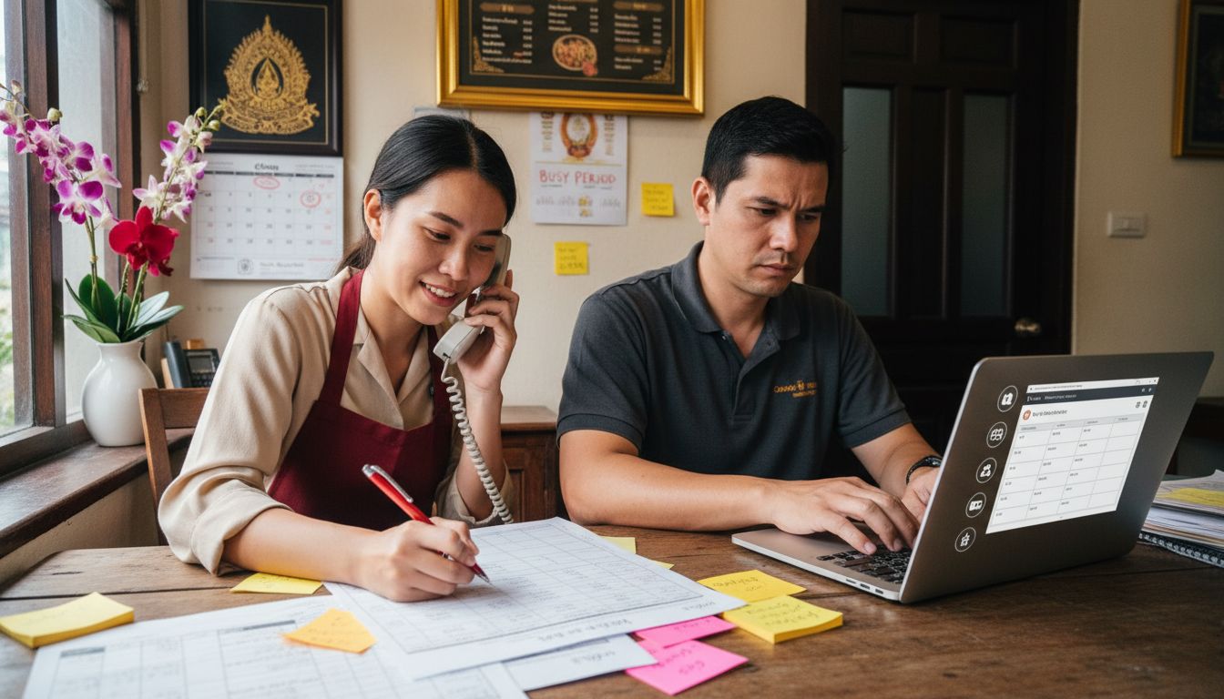 Thai restaurant reservation process