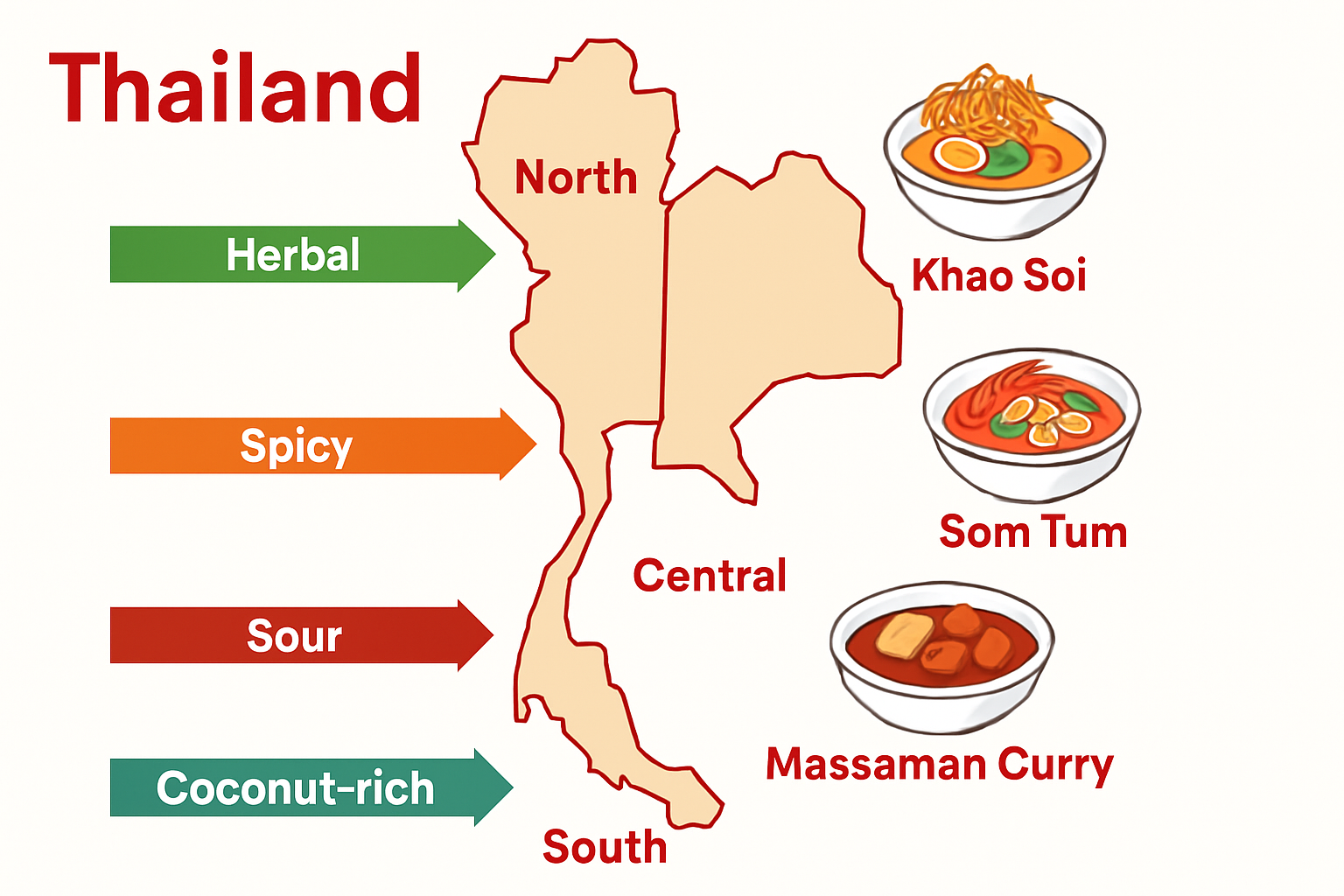Infographic: Thai food regions and dishes