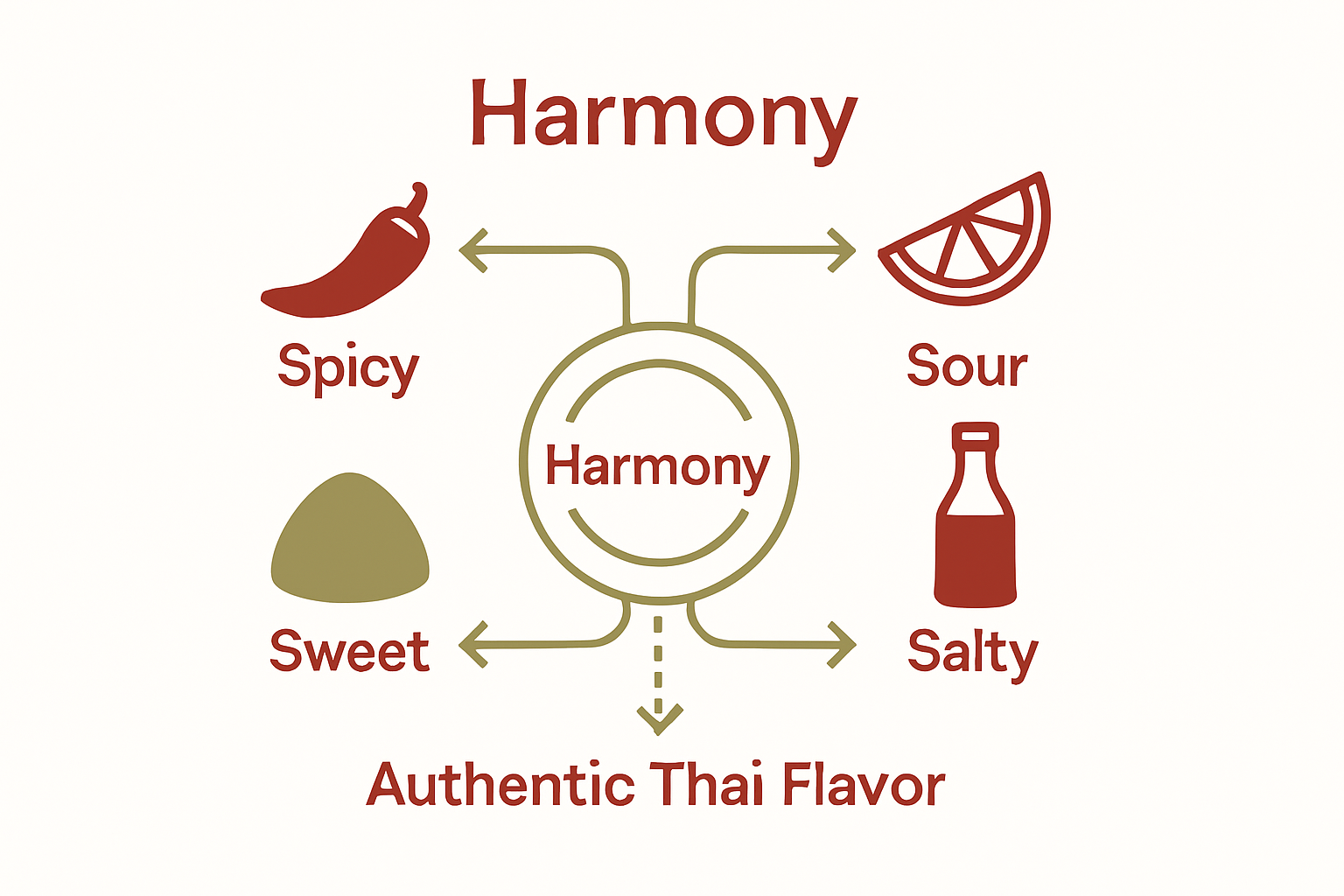 Infographic showing Thai spice flavor harmony