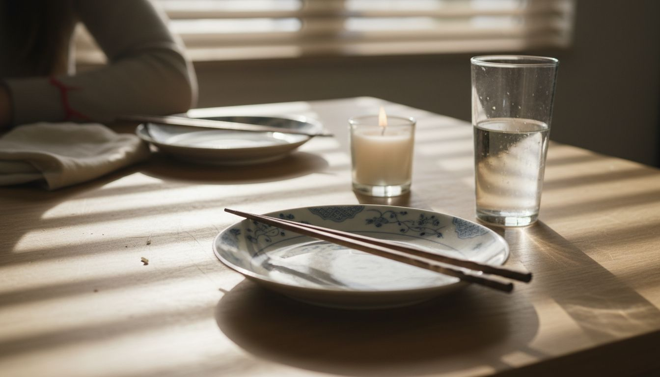 Authentic Thai dining table setup at home
