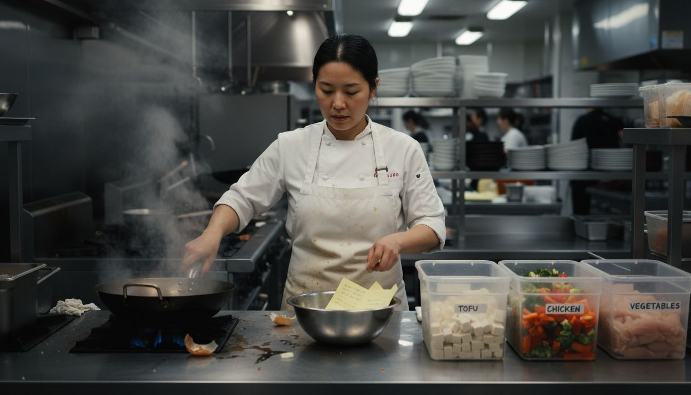 Chef preparing Thai dishes for dietary needs