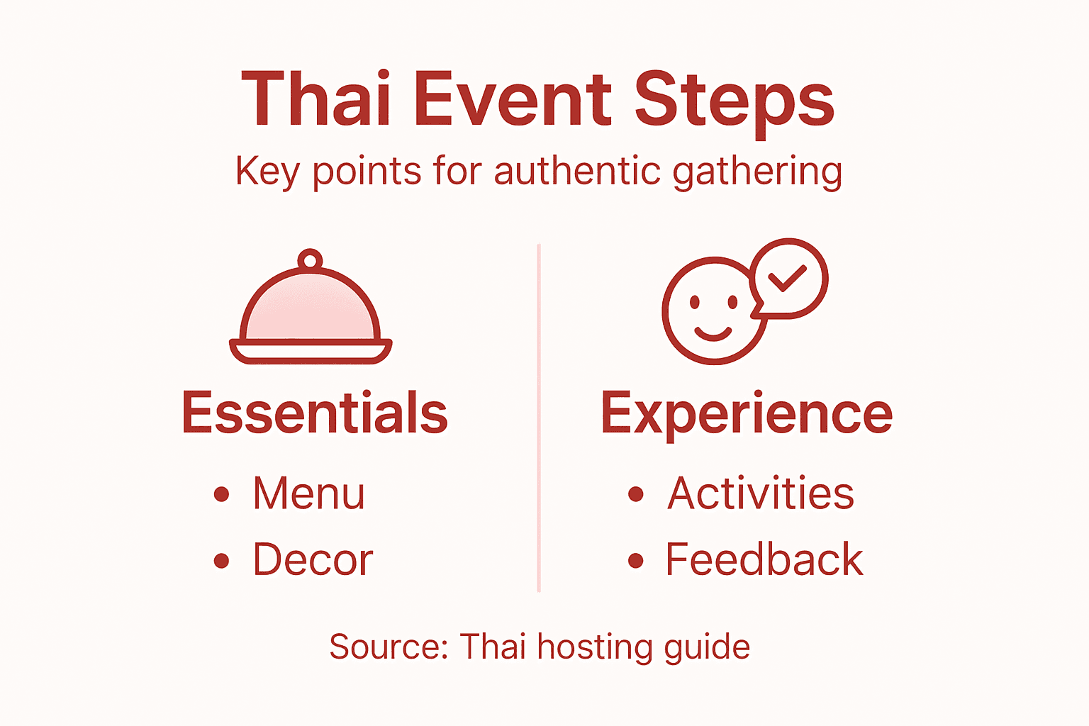 Infographic of main Thai event planning steps