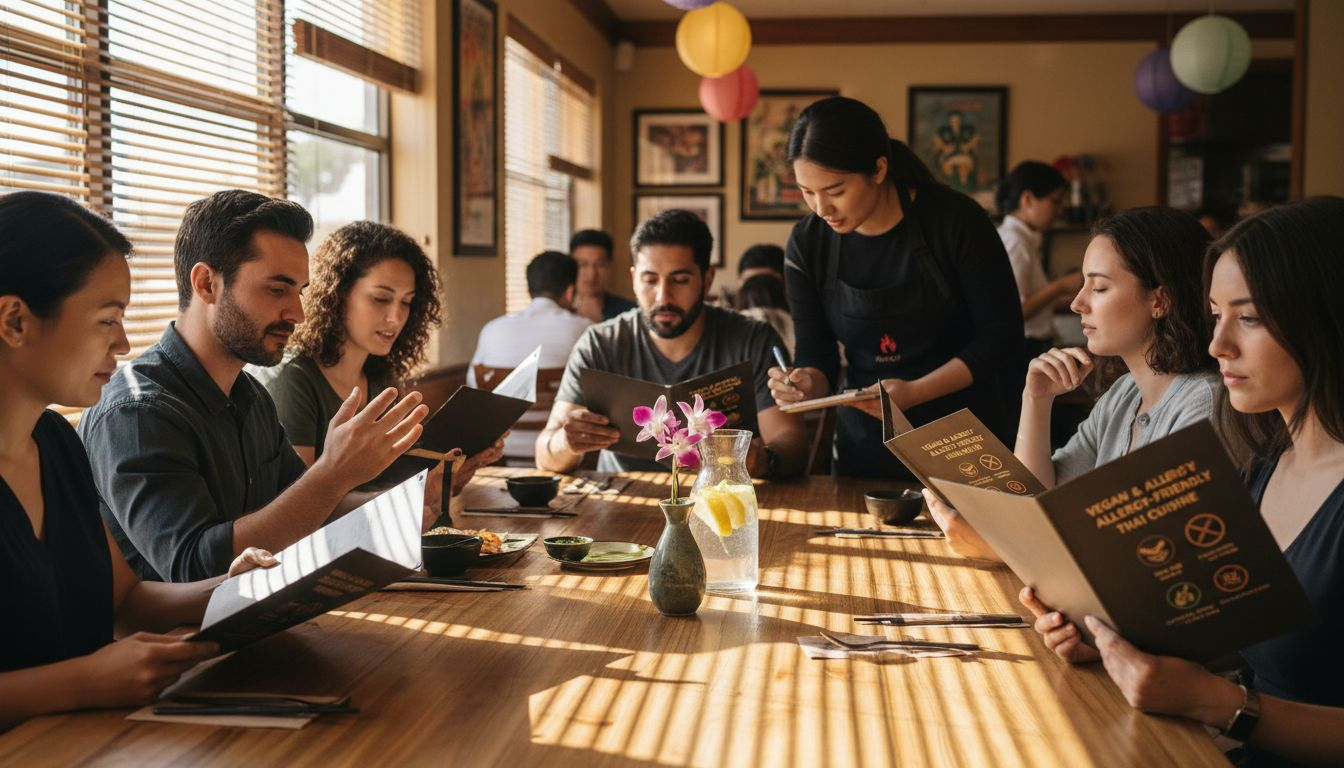 Diners choosing special diet Thai food Las Vegas